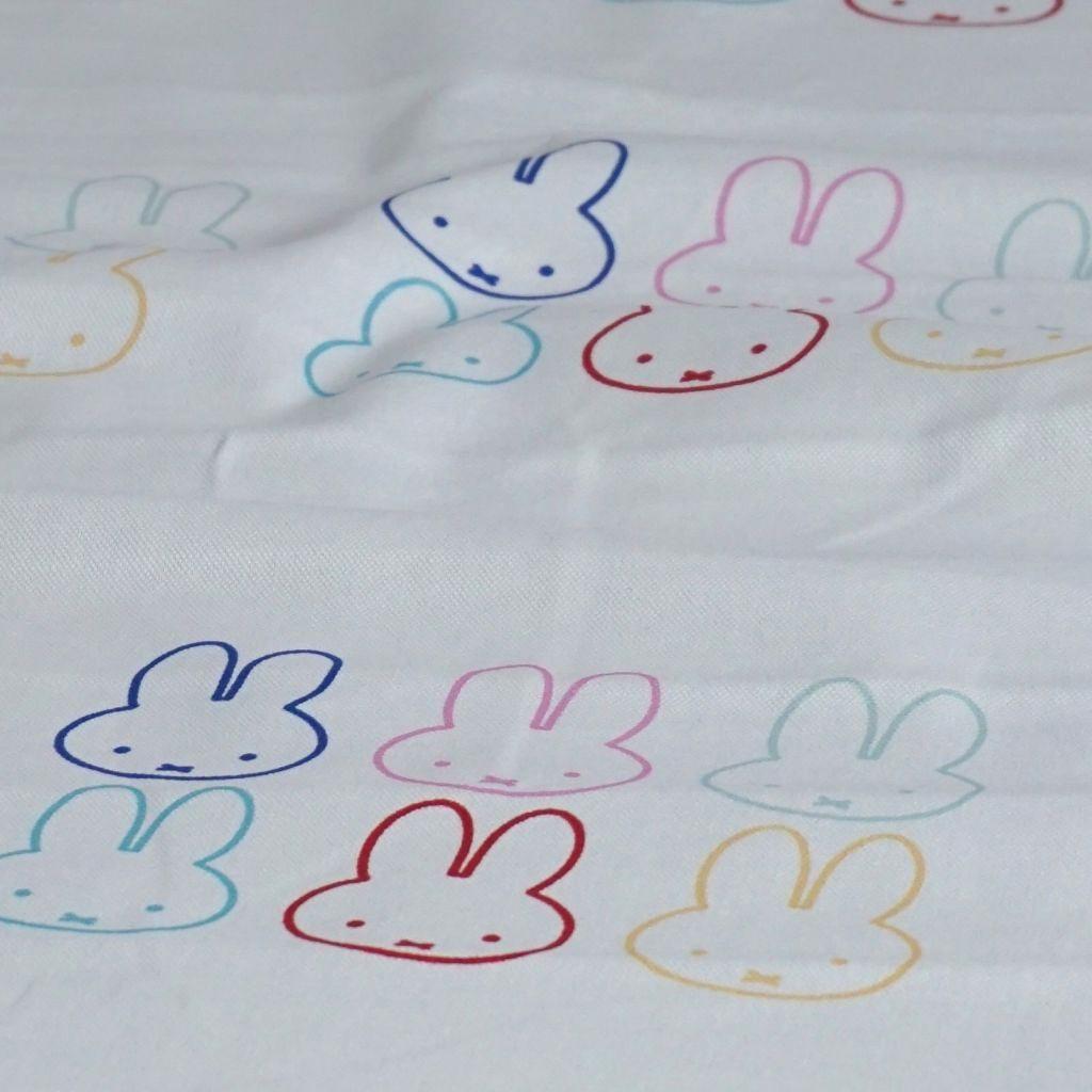 Preview: Dekostoff Canvas Miffy Nientje bunt weiß